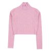 Women John Richmond Knitwear | Crop Sweater With High Neck Rose