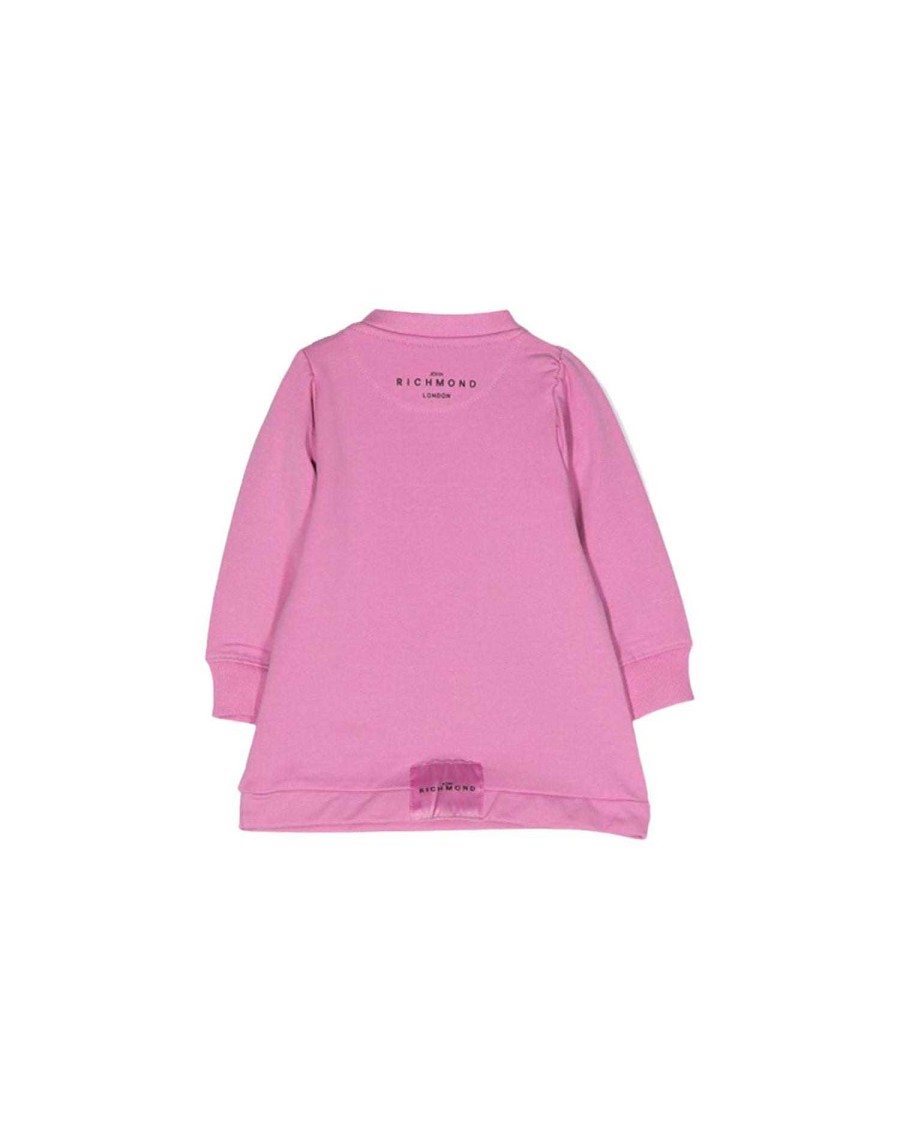 Kidswear John Richmond | Dress With Front Logo Rose