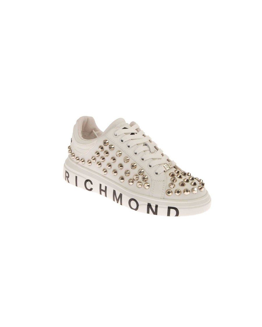 Women John Richmond Footwear | Women'S Sneakers With Studs White