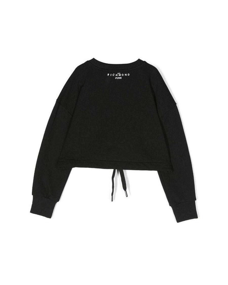 Archives John Richmond Girl (3 - 16 Years) | Sweatshirt With Constrasting Print On The Front Black