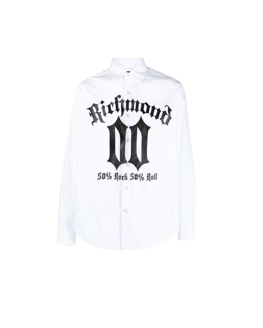 Archives John Richmond John Richmond | Shirt With Contrasting Logo White