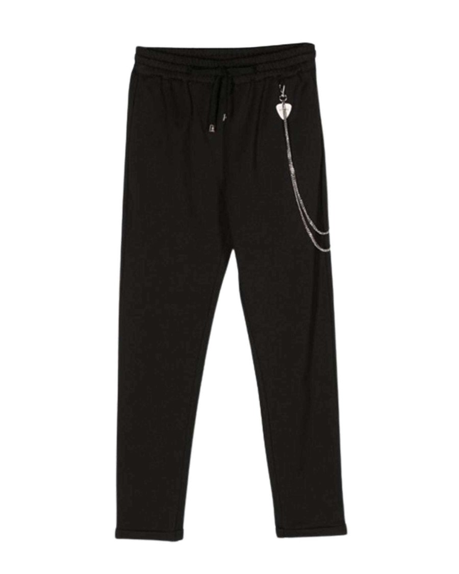 Kidswear John Richmond | Jogging Pants With A Chain Black