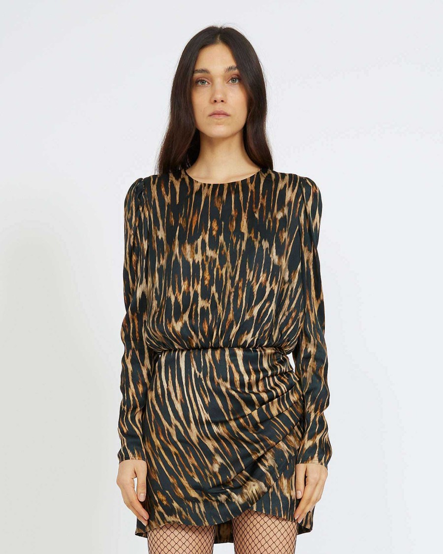 Women John Richmond Clothes | Short Dress With Pattern Leopard Print