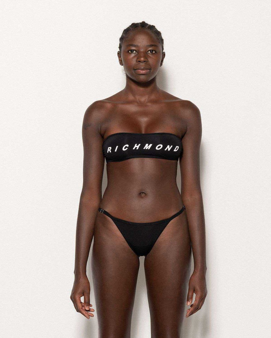 Archives John Richmond John Richmond | Bandeau Bikini With Contrasting Print Black