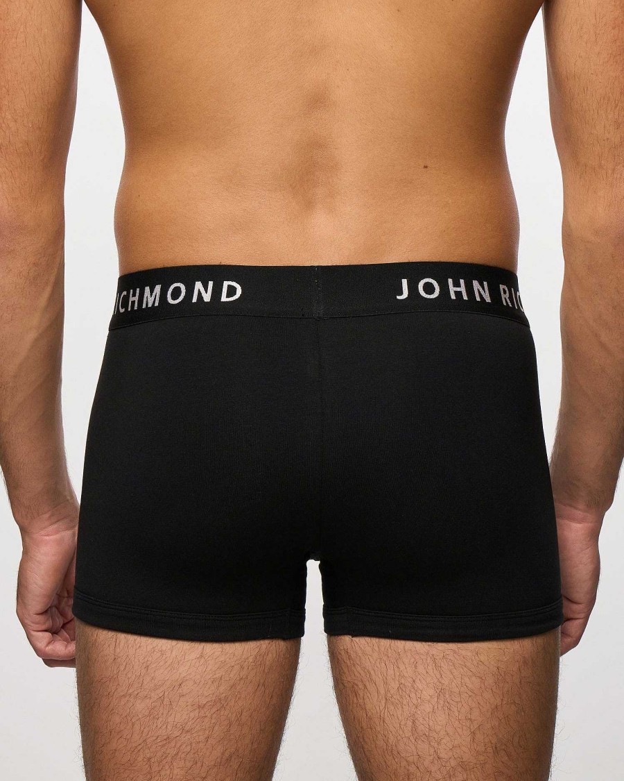 Underwear John Richmond | Low Waist Boxer Shorts In Combed Cotton Black