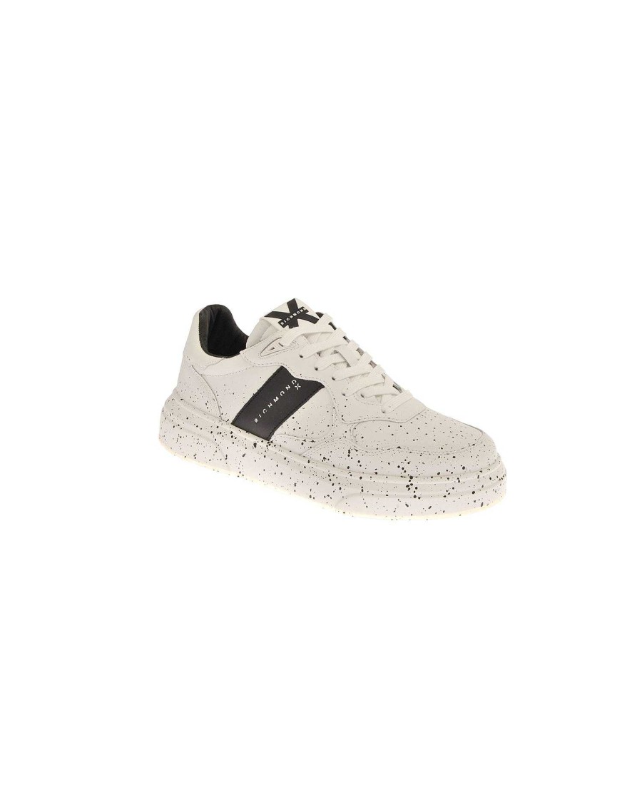 Men John Richmond Footwear | Men'S Sneaker With Decorative Band White