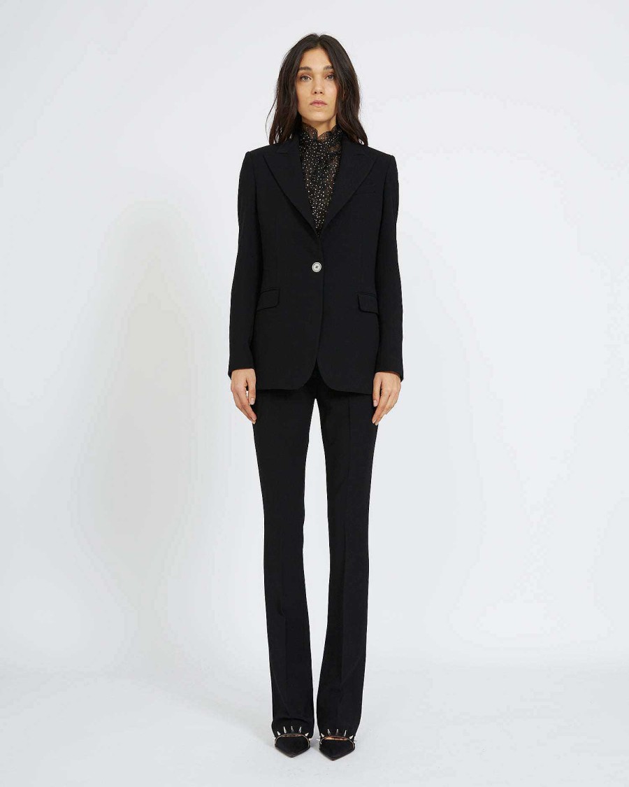 Women John Richmond Trousers | Straight Cut Trousers Black