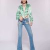 Archives John Richmond John Richmond | Flared Jeans With Snake In Sequins Light Blue