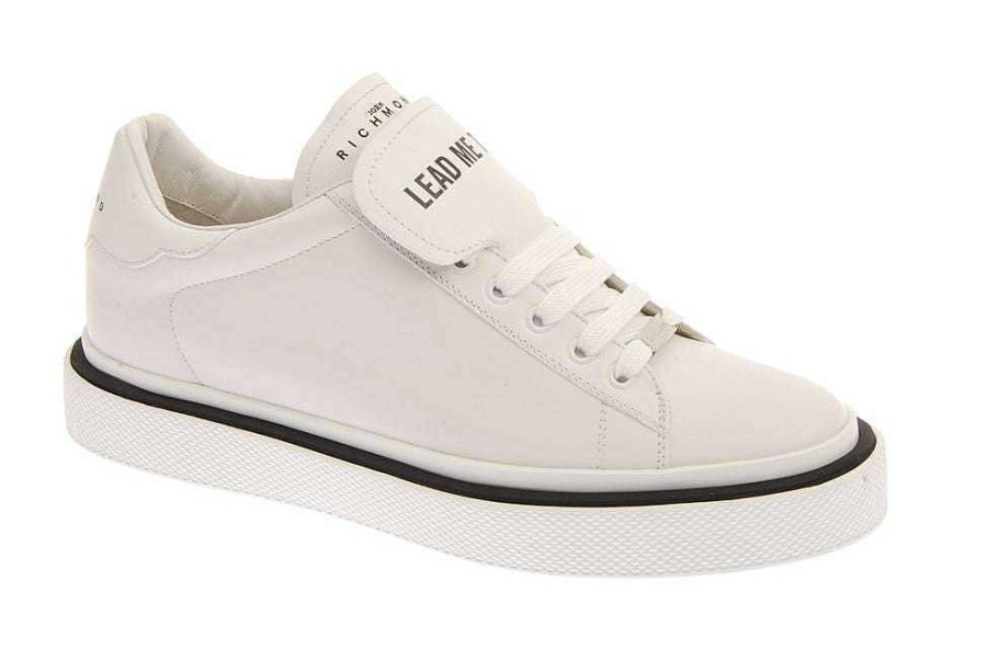 Archives John Richmond John Richmond | Leather Sneakers With Contrasting Detail White