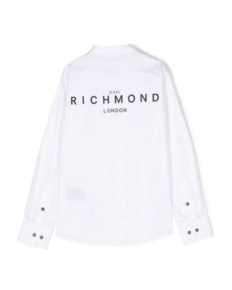 Kidswear John Richmond | Shirt With A Contrasting Logo On The Front White