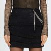 Women John Richmond Clothes | Short Dress With Long Sleeves Black