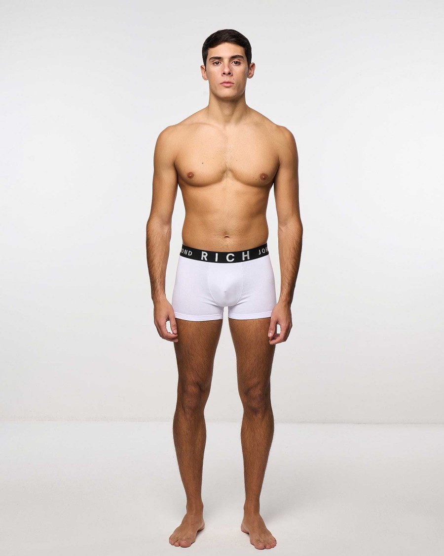 Underwear John Richmond | Low Waist Boxer Shorts In Combed Cotton White