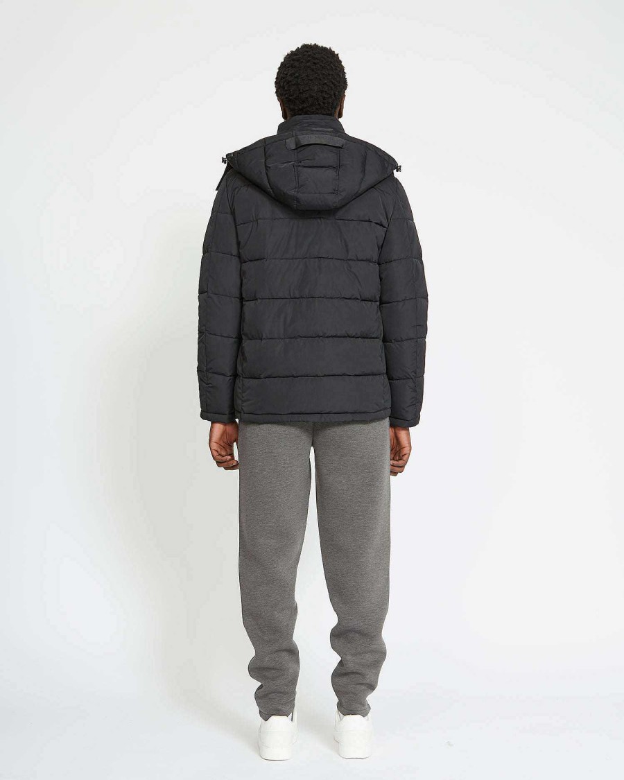 Men John Richmond Outerwear | Hooded Duvet Black