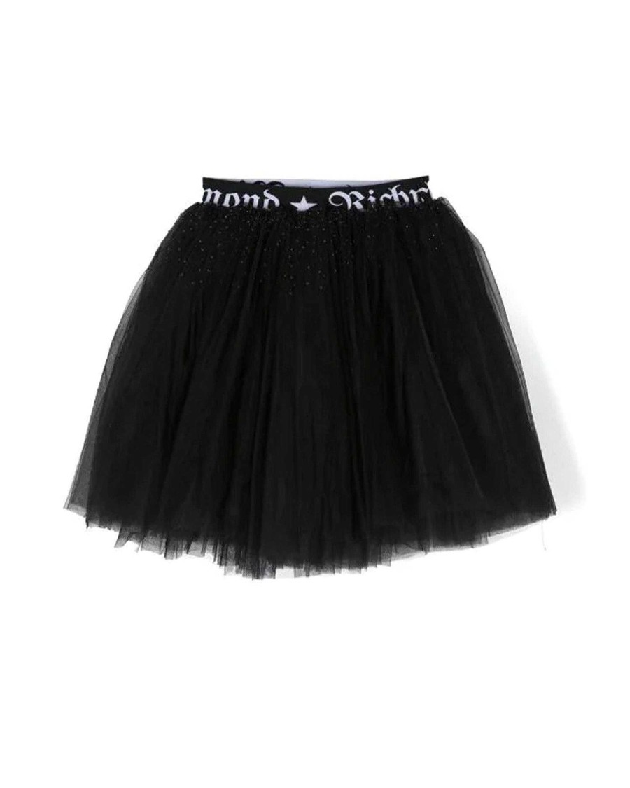 Archives John Richmond Girl (3 - 16 Years) | Short Skirt With Belt Black