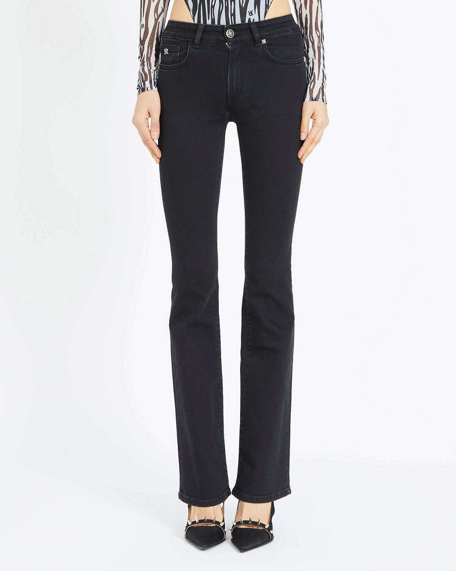 Women John Richmond Jeans | Straight Line Jeans Black