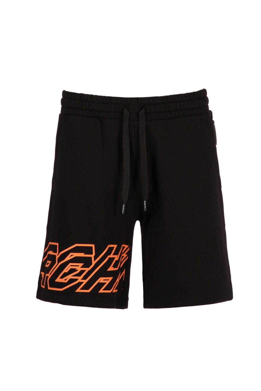 Archives John Richmond John Richmond | Bermuda Shorts With Writing On The Edge Black