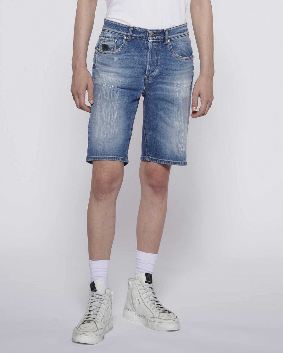 Archives John Richmond John Richmond | Bermuda Shorts In Denim With Strap Blue