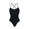 Archives John Richmond John Richmond | One-Piece Swimsuit With Contrasting Lettering On The Front Black