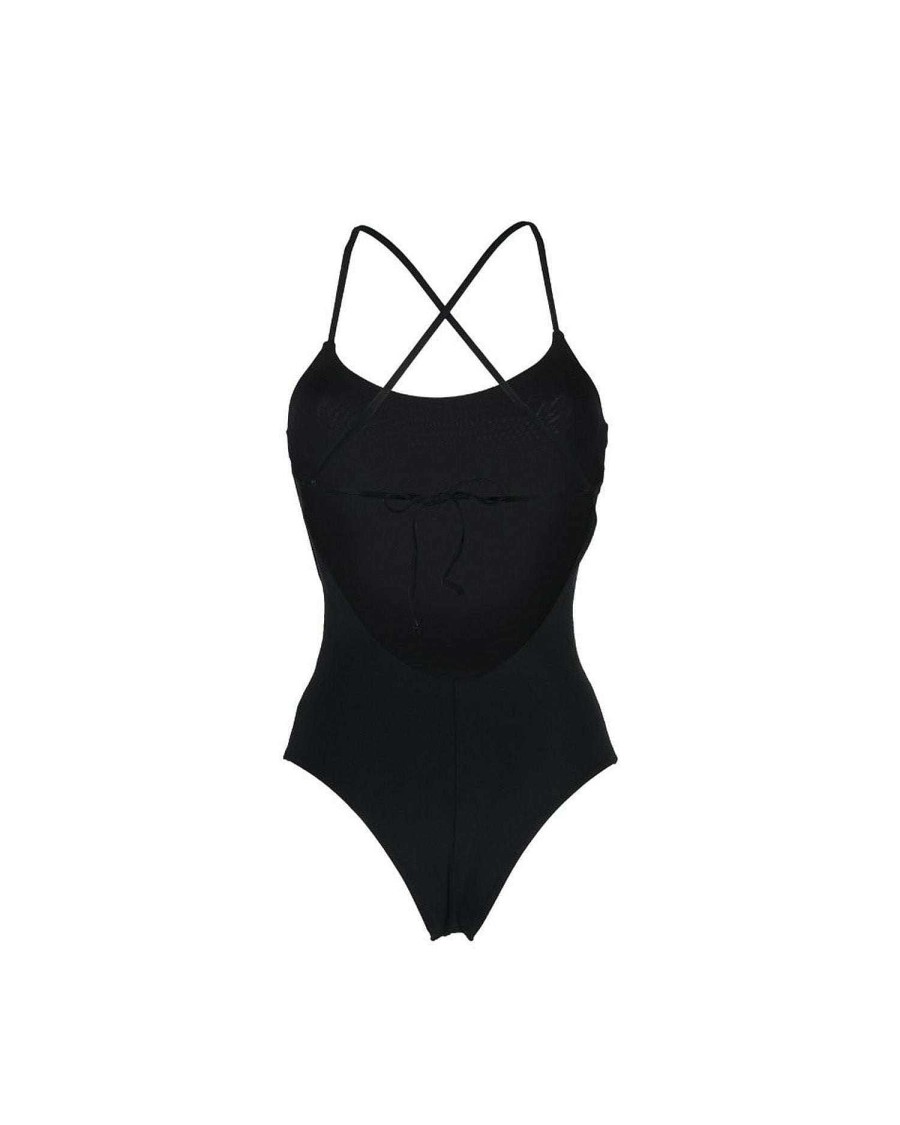 Archives John Richmond John Richmond | One-Piece Swimsuit With Contrasting Lettering On The Front Black