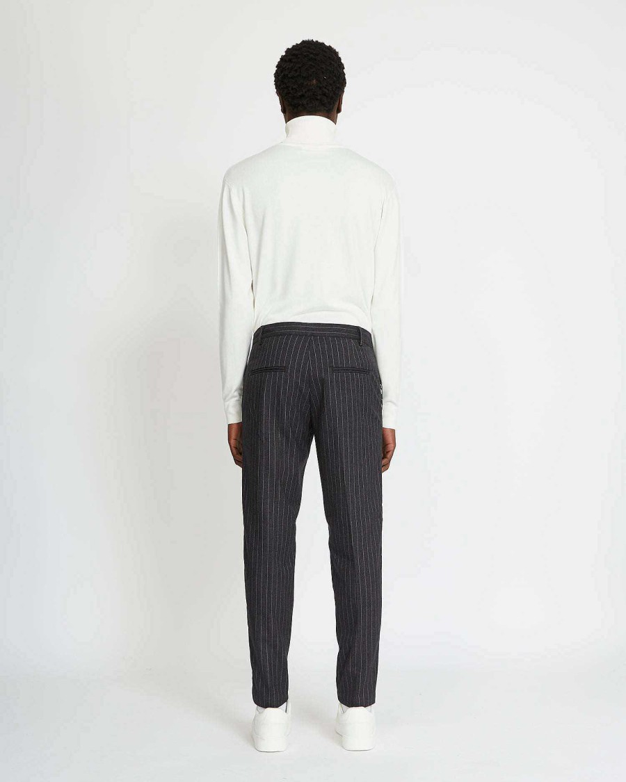 Men John Richmond Trousers And Jeans | Striped Pants Black