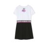 Archives John Richmond Girl (3 - 16 Years) | Short Dress With Contrasting Design And Logo White