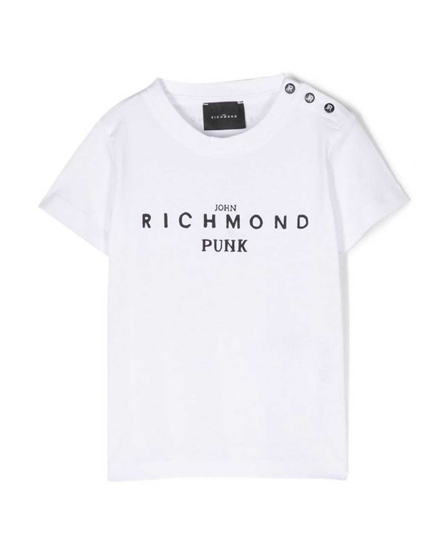 Archives John Richmond Baby (3 - 36 Months) | T-Shirt With Logo On The Front And Buttons On The Shoulder