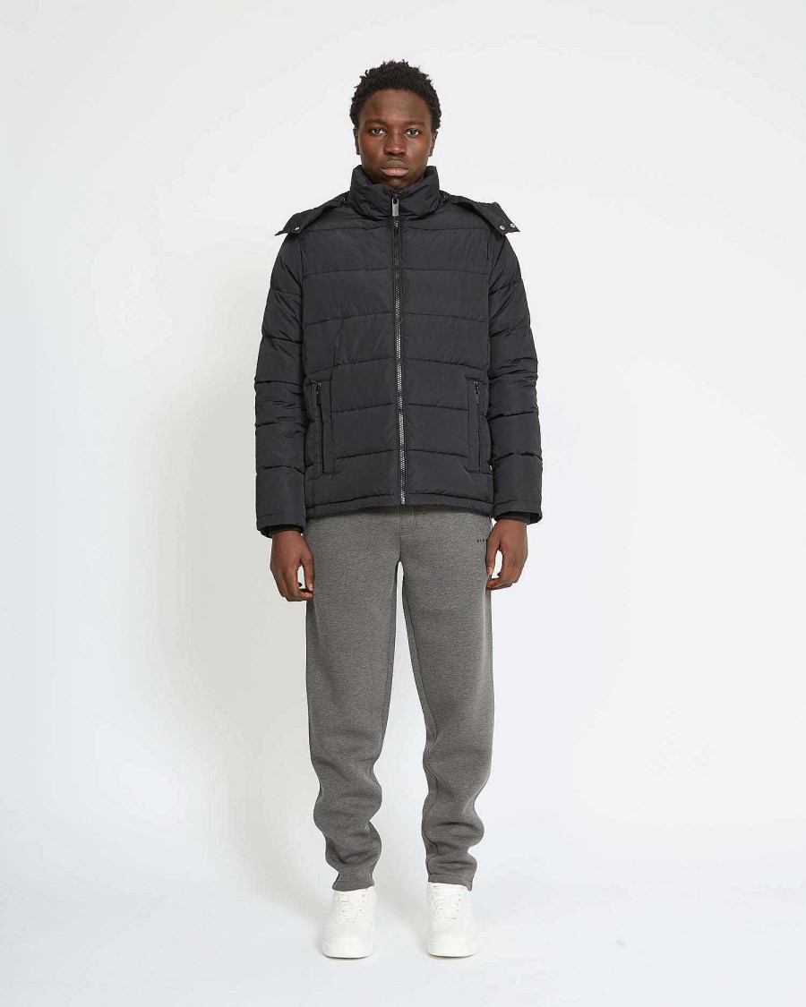 Men John Richmond Outerwear | Hooded Duvet Black