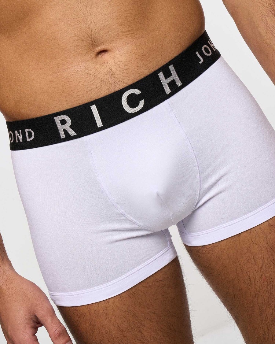 Underwear John Richmond | Low Waist Boxer Shorts In Combed Cotton White