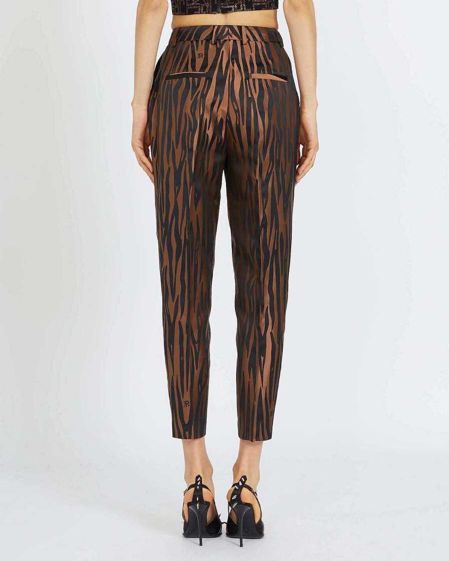 Women John Richmond Trousers | Straight Line Pants With Pattern Fantasy