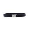 Accessories & Parfums John Richmond | Leather Belt With Rectangular Buckle Black