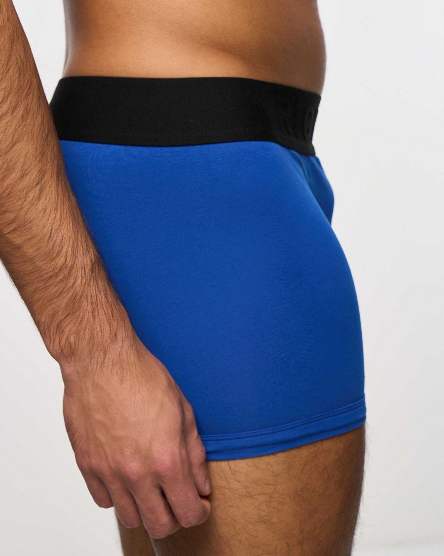 Underwear John Richmond | Low Waist Boxer Shorts In Combed Cotton Blue