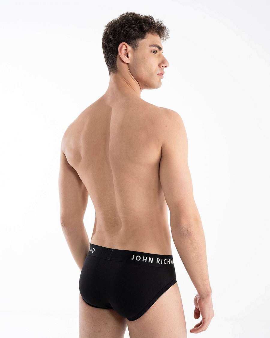 Underwear John Richmond | Low Waist Briefs In Combed Cotton Black