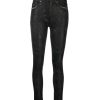 Women John Richmond Jeans | Slim Jeans With Ton Sur Ton Pattern Black