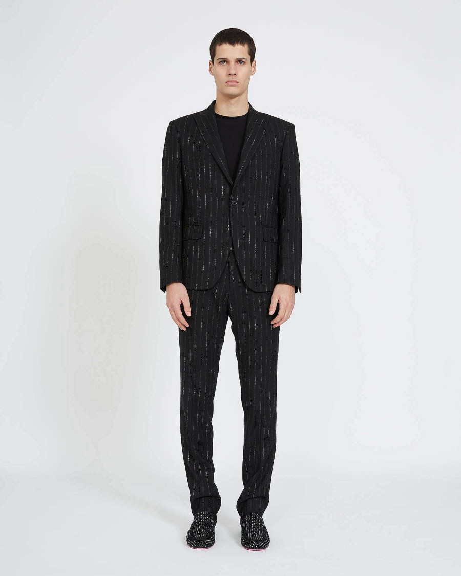 Men John Richmond Trousers | Straight Line Pants Black