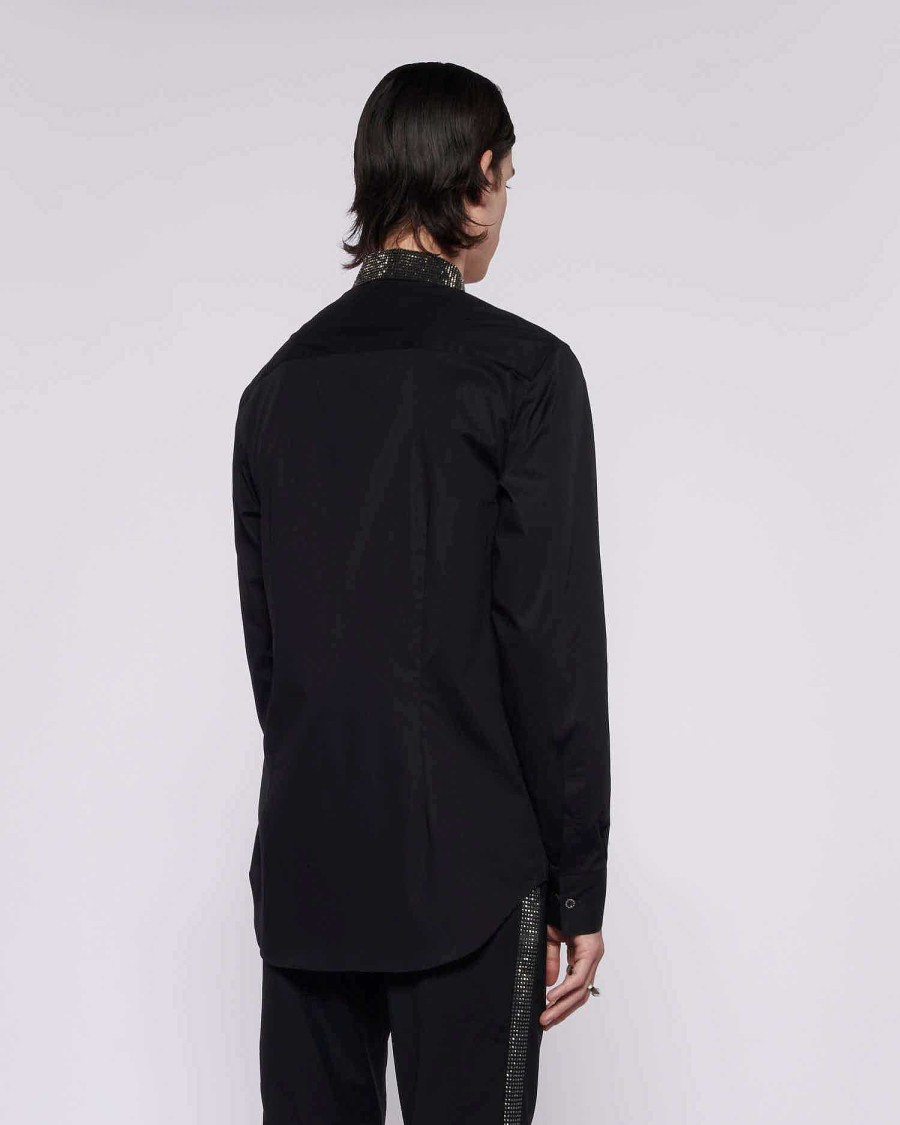 Archives John Richmond John Richmond | Shirt With Sequin Collar Black