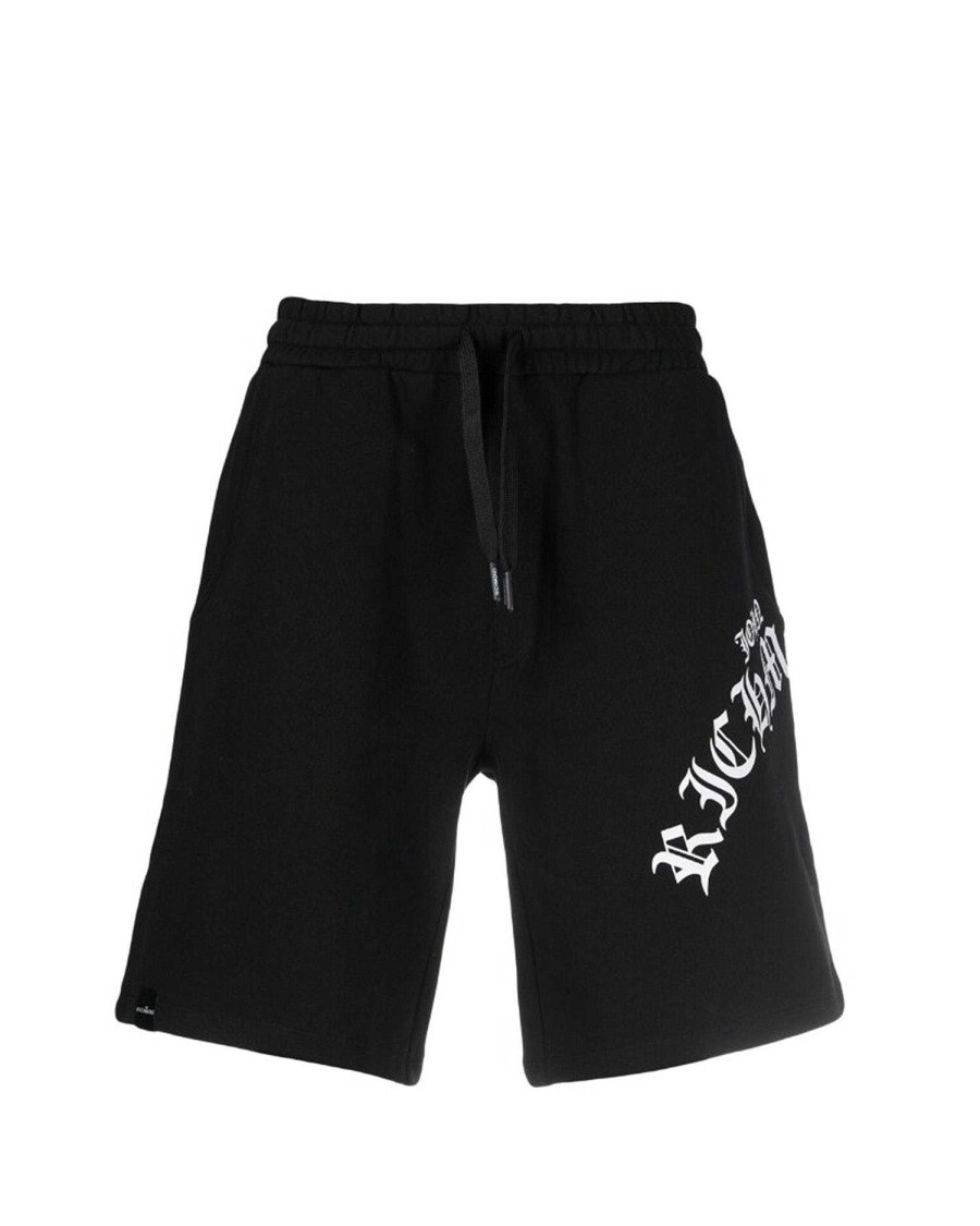 Archives John Richmond John Richmond | Plush Bermuda Shorts With Logo Black