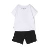 Archives John Richmond Baby (3 - 36 Months) | Set T-Shirt+Bermuda Short White Black