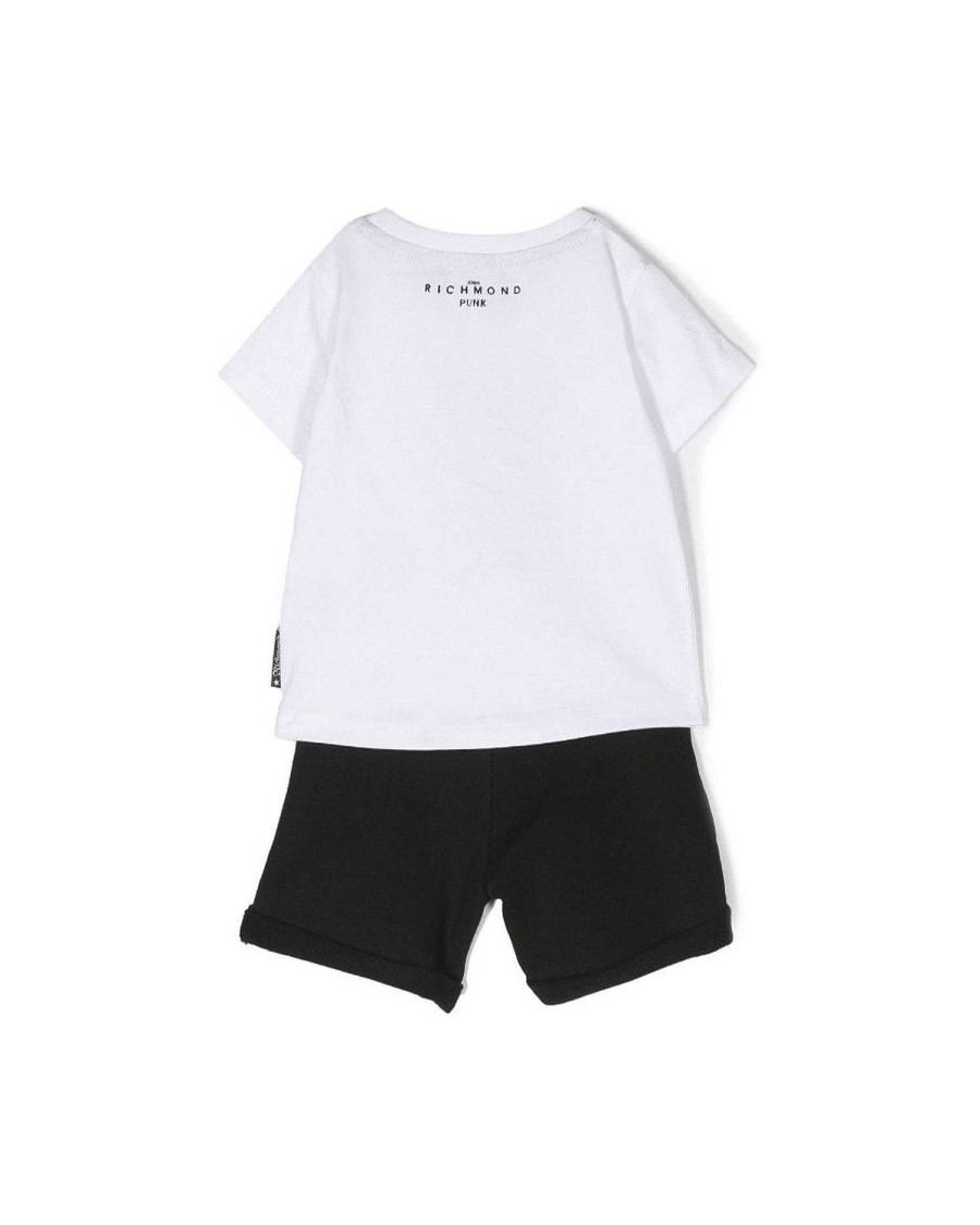 Archives John Richmond Baby (3 - 36 Months) | Set T-Shirt+Bermuda Short White Black