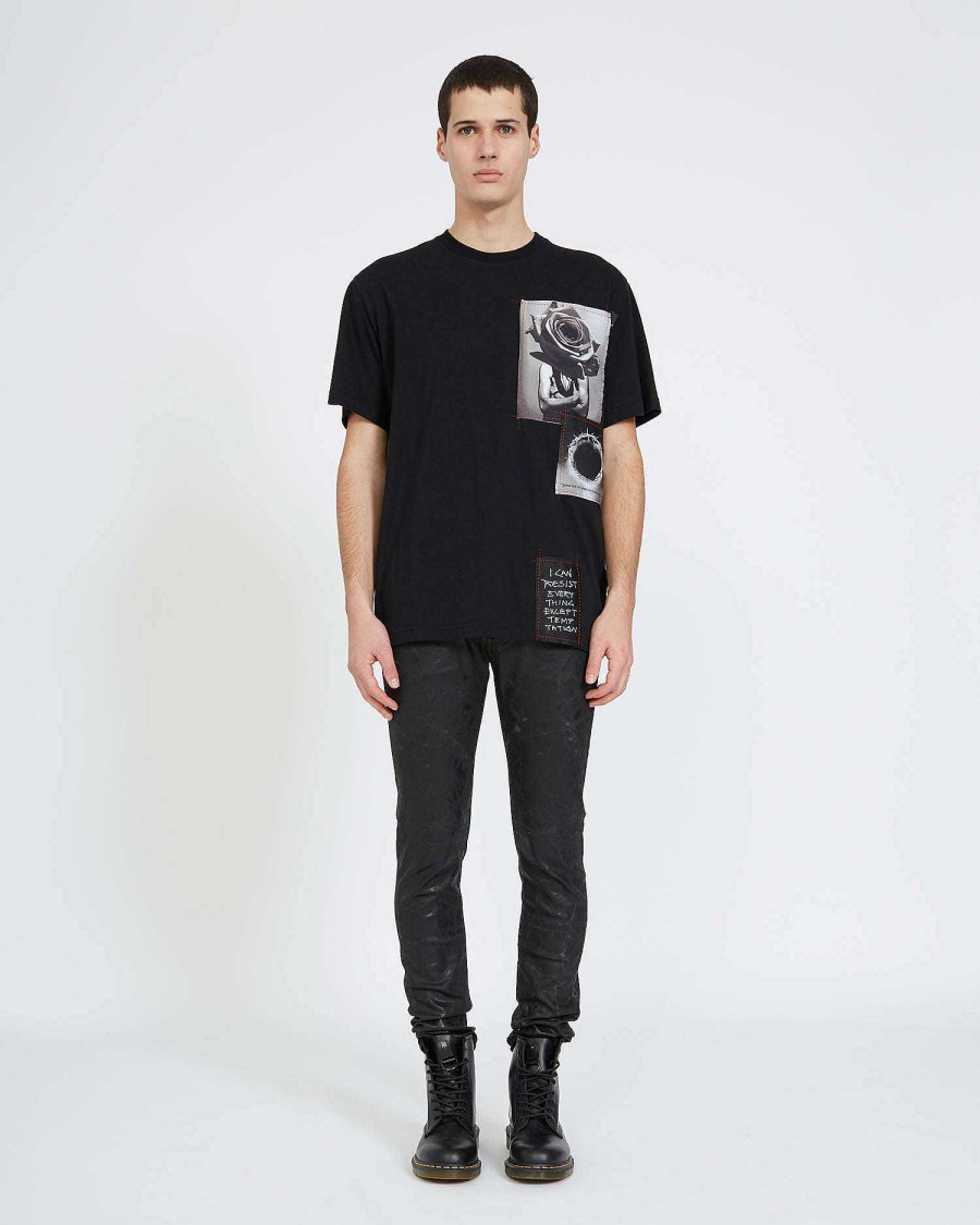 Men John Richmond T-Shirts | T-Shirt With Print On The Front Black