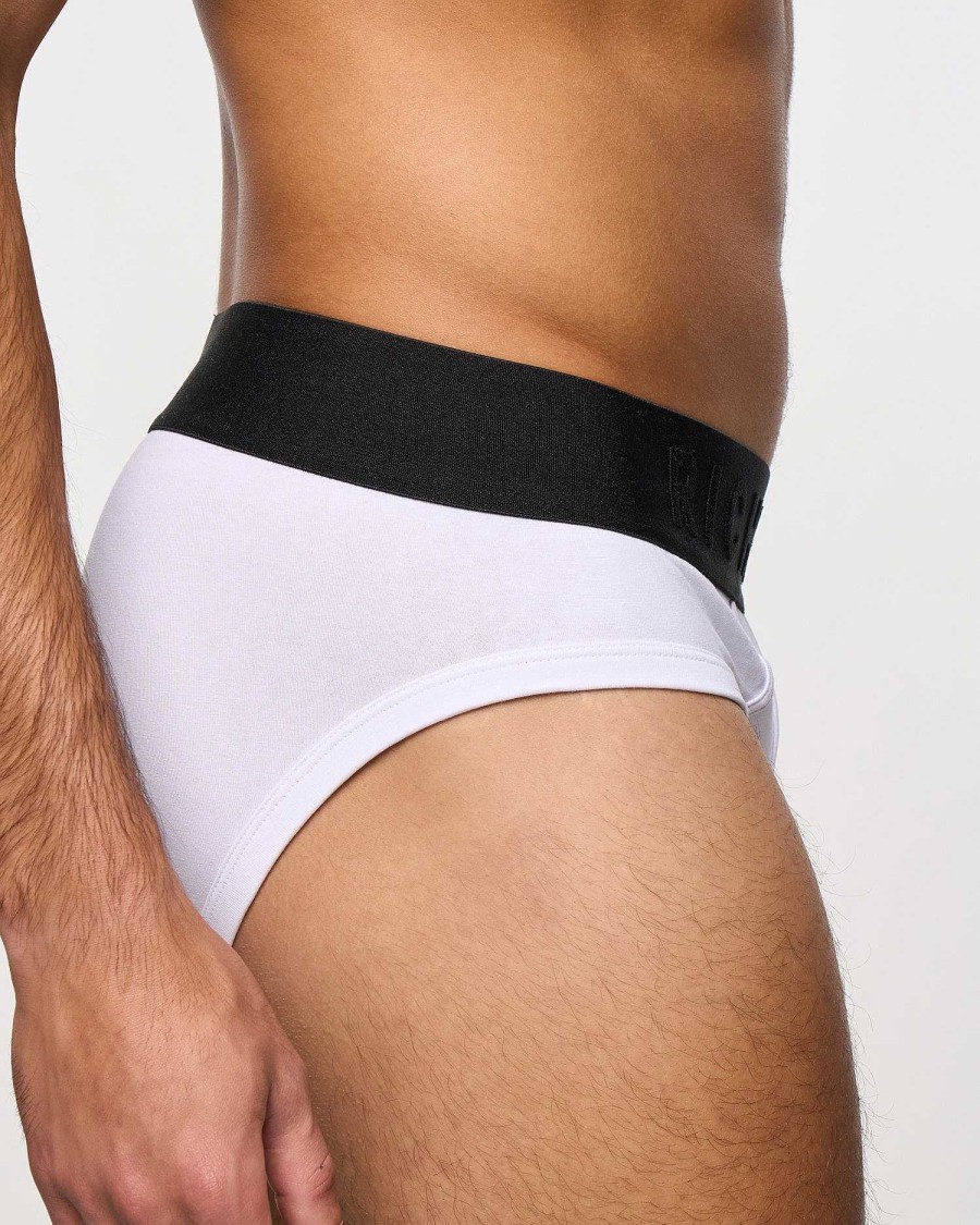 Underwear John Richmond | Low Waist Briefs In Combed Cotton White