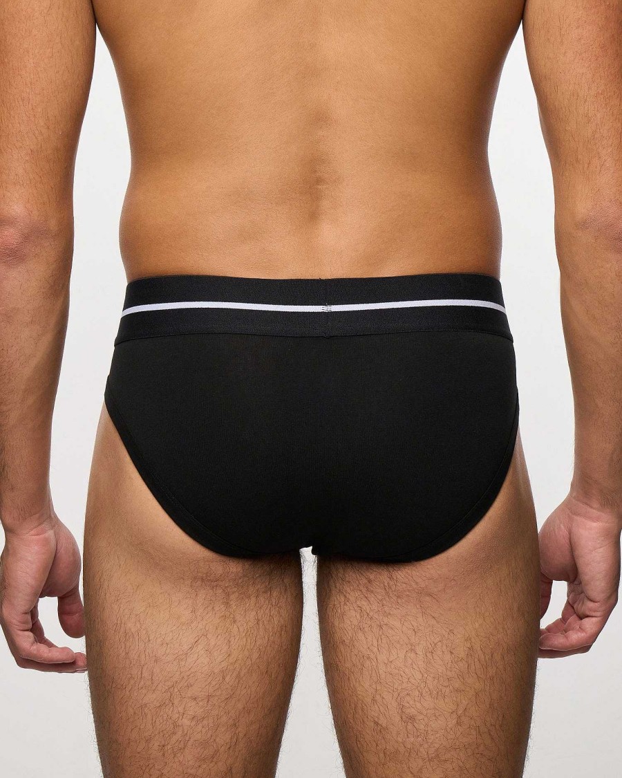 Underwear John Richmond | Low Waist Briefs In Combed Cotton Black