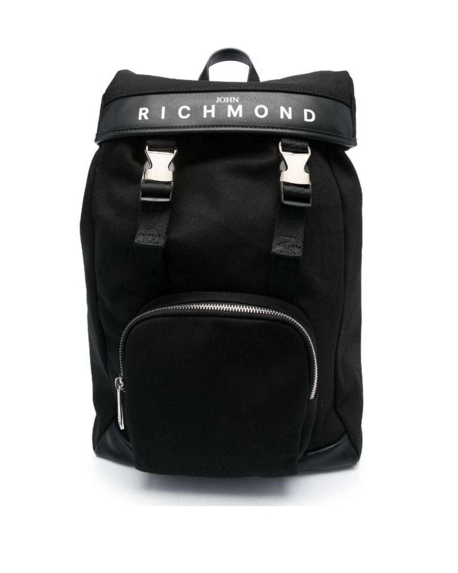 Accessories & Parfums John Richmond | Backpack With Front Logo Black