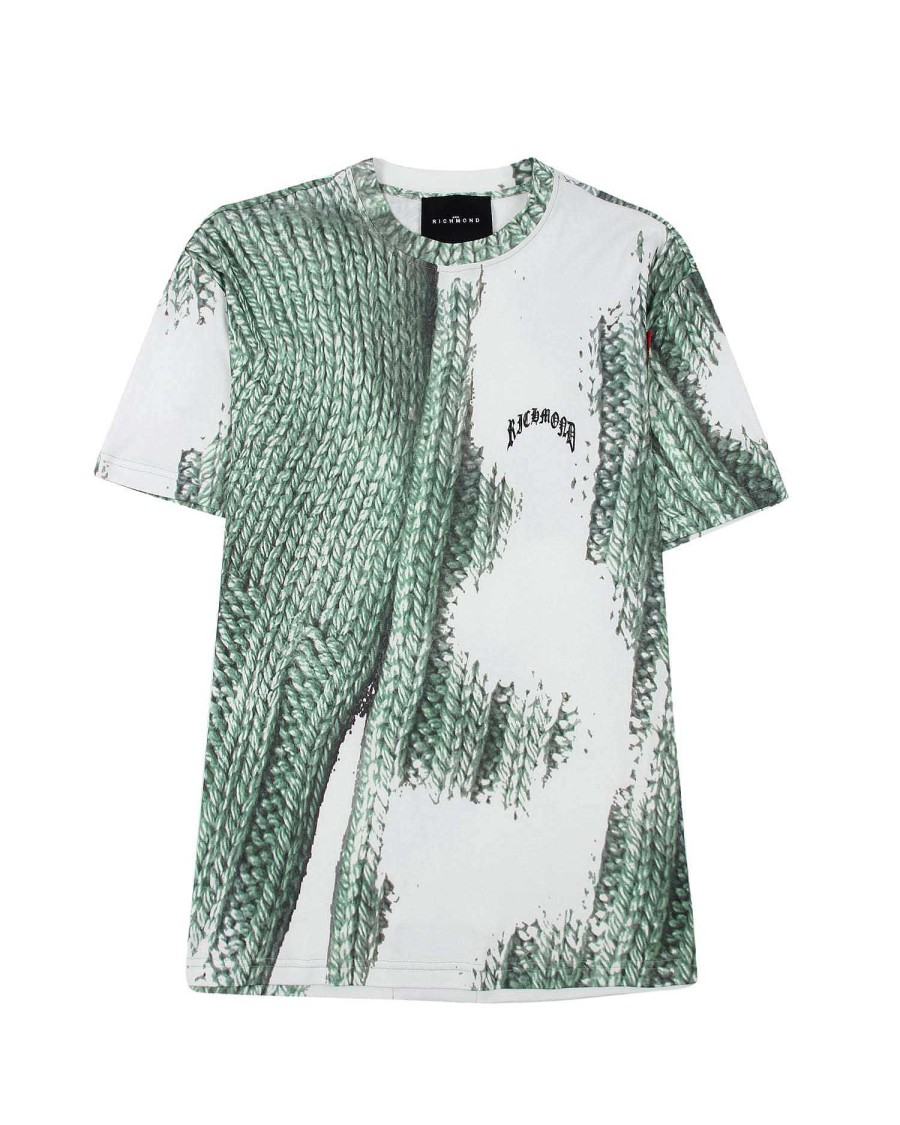 Men John Richmond T-Shirts | T-Shirt Over Tie Dye Fantasy