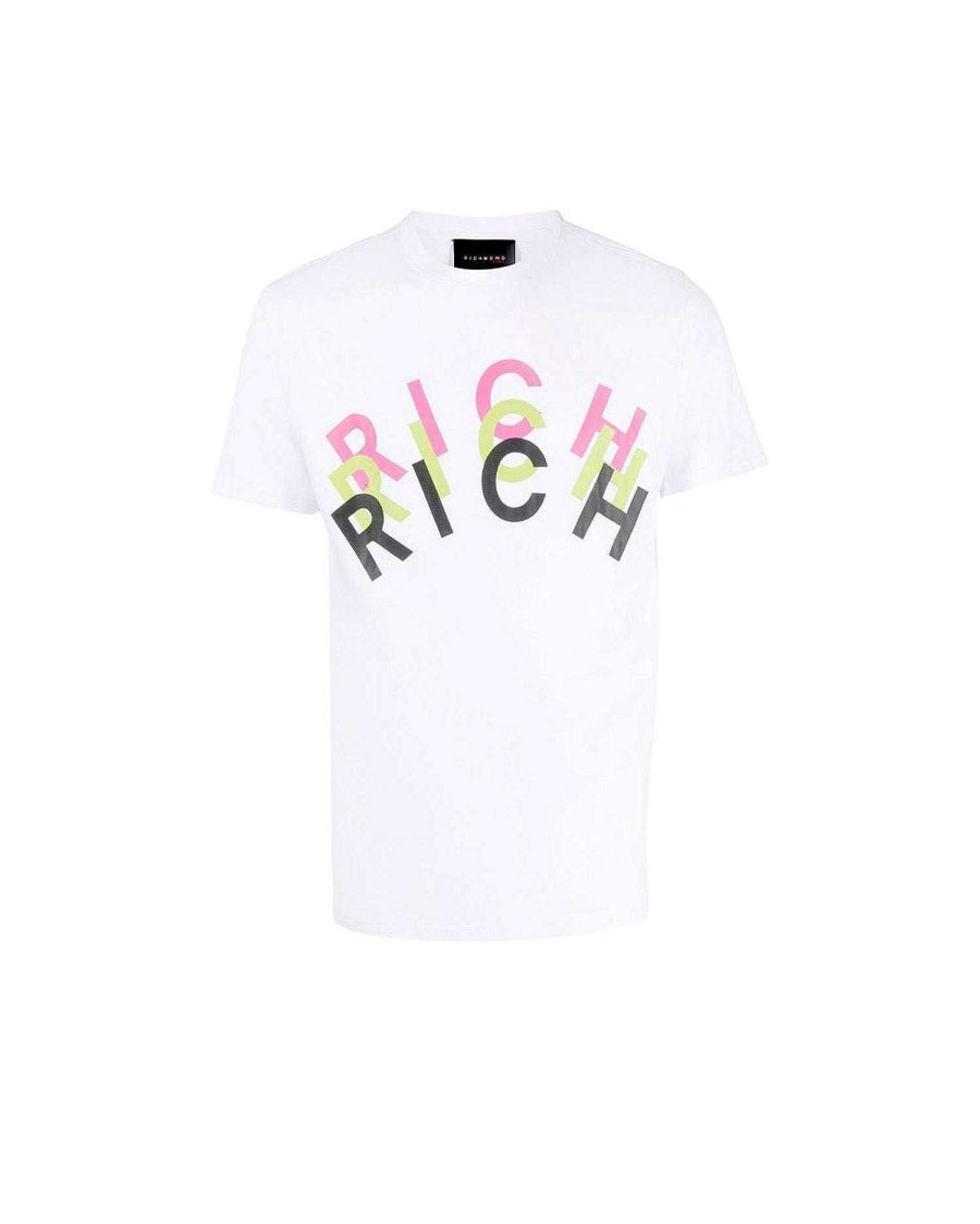 Archives John Richmond John Richmond | T-Shirt With Multicolor Writing White