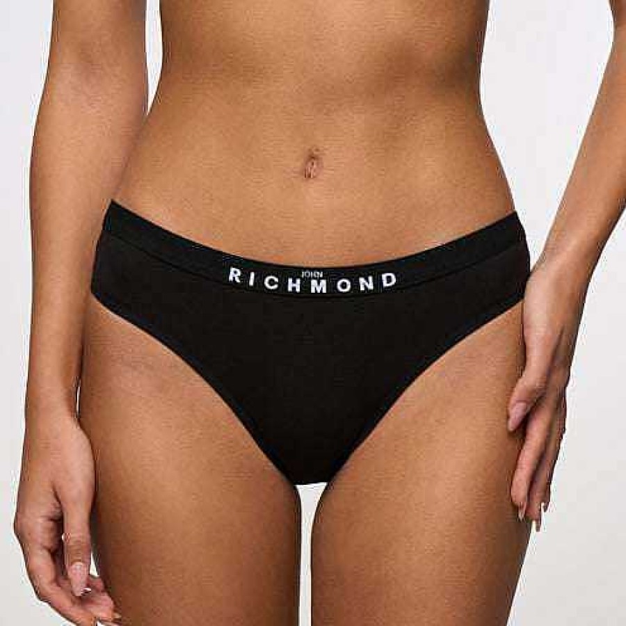 Underwear John Richmond | Pack With 2 Briefs. Middle Waist Black