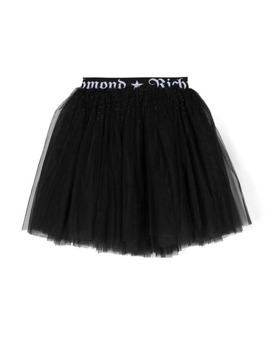 Archives John Richmond Girl (3 - 16 Years) | Short Skirt With Belt Black