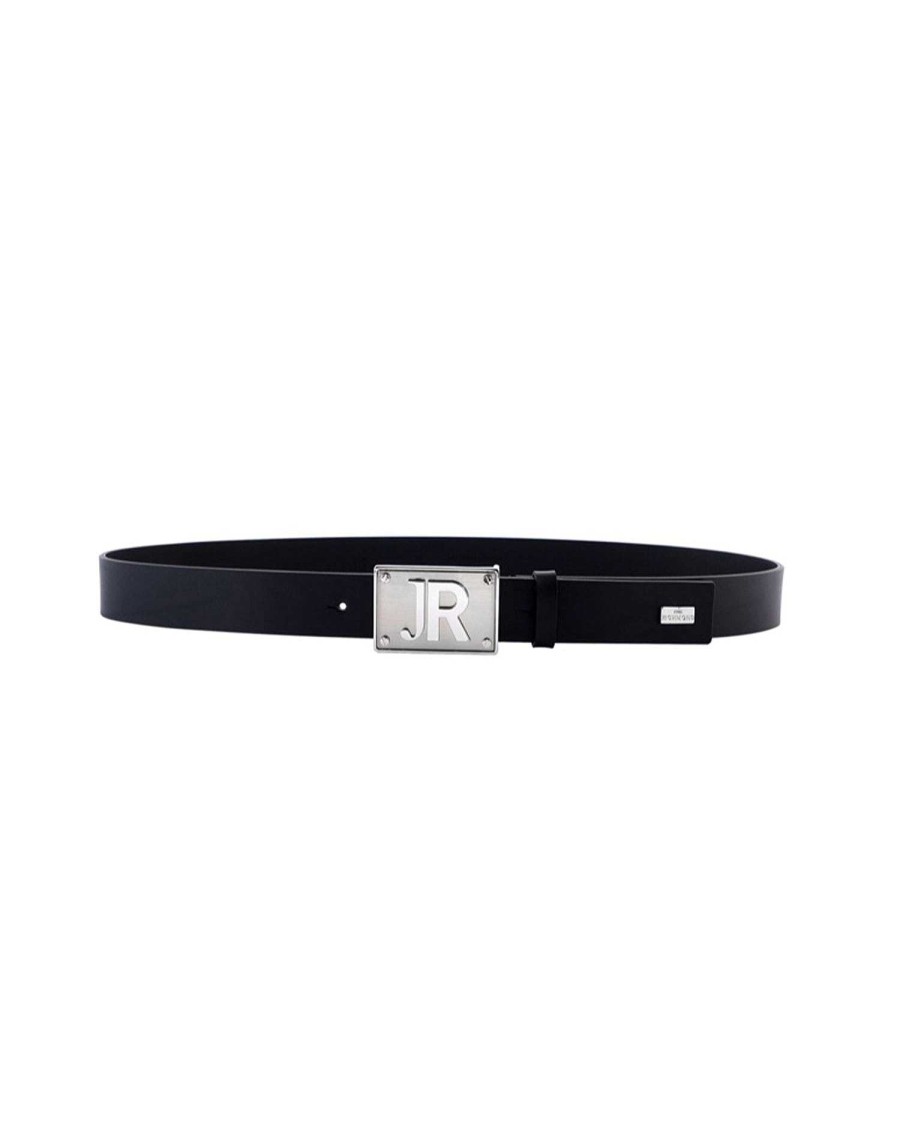 Archives John Richmond | Leather Belt With Rectangular Buckle Black