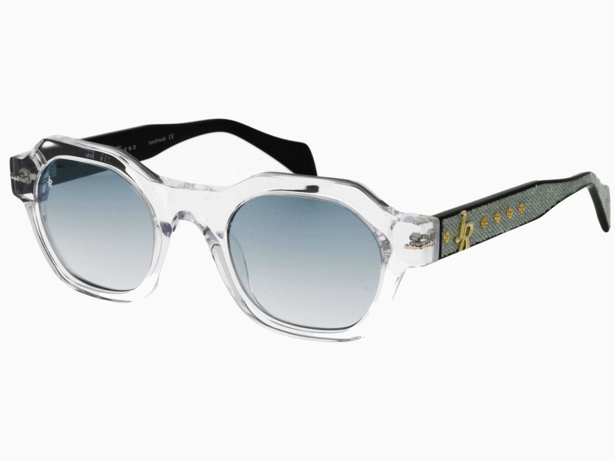 Accessories & Parfums John Richmond | Sunglasses With Hexagonal Lens - Limited Edition Crystal/Denim