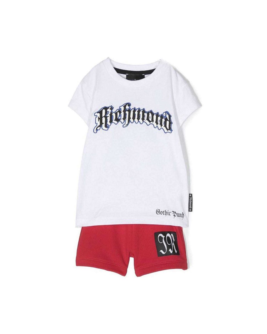 Archives John Richmond Baby (3 - 36 Months) | Set T-Shirt And Shorts White Red