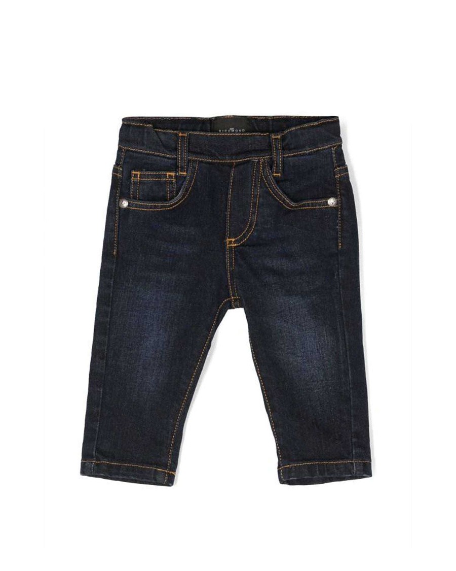 Kidswear John Richmond | Iconic Jeans With Logo On The Back Blue